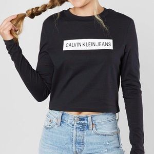 Calvin Klein long sleeve crop top